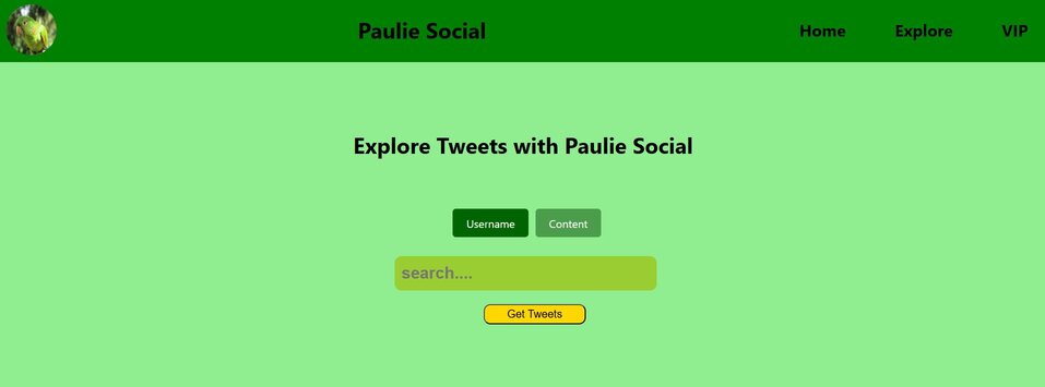 Screenshot of Paulie Social.